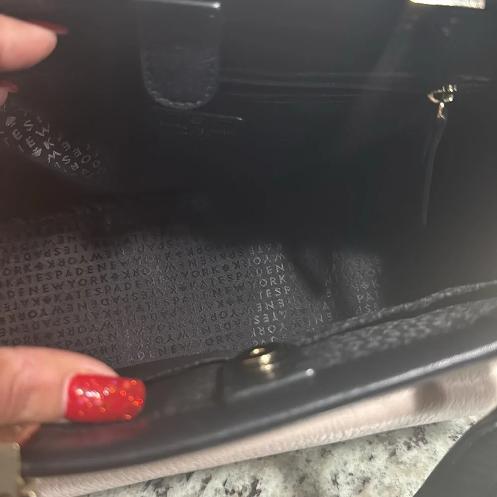 Kate Spade Color Block Satchel storybook lining